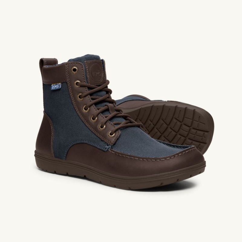 Lems Boulder Boot Nylon Miesten Saappaat Ruskea Laivastonsininen | FITCGIHW